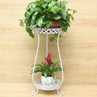 欧式铁艺多层花架绿萝吊兰阳台花架子地面客厅室内落地花盆架安心抵