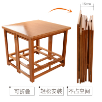 烤火桌子家用折叠取暖桌双层楠竹烤火架正方形实木长方形饭桌餐桌实用多功能安心抵