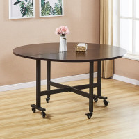 家用折叠桌移动餐桌多功能桌子可折叠餐桌时尚创意客厅桌子大圆桌安心抵