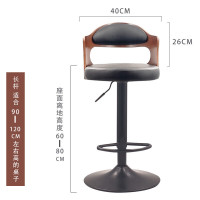 珠宝店椅子靠背高脚凳吧台椅黑色新中式酒店前台吧台凳吧椅坐咖啡厅圆安心抵