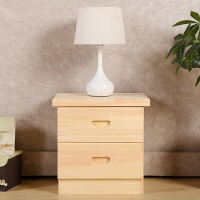 松木床头柜实木简约 现代小柜子储物柜卧室简易家具收纳斗柜安心抵