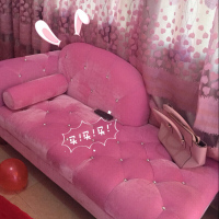 简约卧室贵妃椅沙发美人榻欧式单人躺椅沙发布艺两人小沙发小户型安心抵