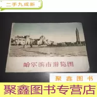 正 九成新哈尔滨市游览图 1959年一版一印