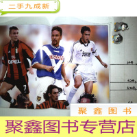 正 九成新足球俱乐部4开双面海报(2000/10/16第20期出版)超级偶像贝克汉姆+魅力巨星六人族