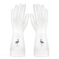 橡胶皮洗碗手套防水耐用家务厨房刷菜家务手套 3双小鸟 L码