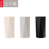 创意简约北欧洗漱杯家用刷牙杯子可爱牙缸杯子情侣便捷学生漱口杯 北欧色3个装(黑色+灰色+米色)