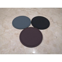 酒店漱口杯宾馆洗漱杯客栈刷牙杯民宿牙刷杯彩色玻璃水杯客房口杯 颜色随机 3片胶杯垫8.5cm