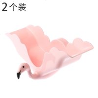 肥皂盒香皂盒架壁挂式卫生间免打孔家用吸盘式沥水浴室皂托 【2个装】 火烈鸟香皂架【粉色】