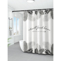 卫生间浴帘防水布套装浴室免打孔窗帘防霉帘子挂帘日本洗澡隔断帘