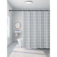 浴室浴帘卫生间淋浴隔断布洗澡帘子日本防水防霉套装免打孔窗帘