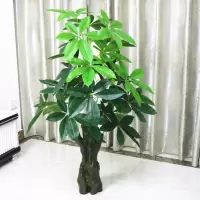 假树发财树仿真植物落地盆栽大型客厅盆景假花塑料花装饰仿真绿植 1.2米平安发财(不含盆)