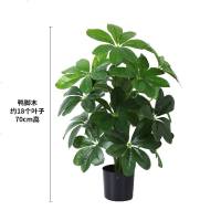 北欧客厅仿真绿色植物绿植装饰假花办公桌小盆栽摆件创意家居 70cm鸭脚木