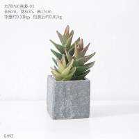 北欧绿植仿真龟背叶假花装饰小盆栽假盆景植物客厅办公室桌面摆件 小方盆-步步高芦荟