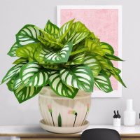 绿萝仿真绿植套装仿真花草植物家居客厅装饰盆栽摆设办公室摆件 207花斑绿萝套装