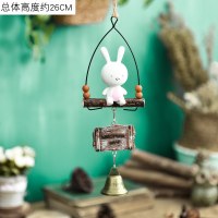 创意日式小清新风铃挂饰装饰可爱女生卧室房间铃铛挂件生日礼物 太阳后裔风铃-兔子