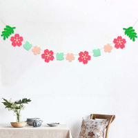 幼儿园区角隔断环境布置吊饰教室大班海洋风装饰星星拉花创意挂饰 西瓜红 桃花樱花拉旗