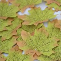 幼儿园教室走廊空中吊饰松果仿真枫叶创意挂饰手工麻绳 仿真绿枫叶100 片 8cm*8cm