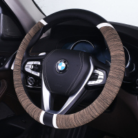 汽车方向盘套宝来途观迈腾帕萨特桑塔纳四季通用夏季冰丝把套 升级款-咖啡色