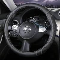 适用于日产尼桑新轩逸经典骐达逍客阳光天籁奇骏方向盘套四季通用 圆形│纯黑色