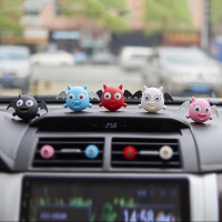 可爱小车男士内饰女神汽车车载装饰用品萌萌车内饰品摆件创意高档 黑色小恶魔