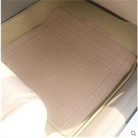 四季通用防滑防水可裁剪全包围保护垫耐磨垫汽车乳胶橡胶脚垫地垫 棕色(单片)