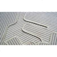 汽车脚垫亚麻环保材料条纹脚垫各种车型地垫亚麻汽车脚垫专用通用 条纹米杏主驾专用(备注车型年份)