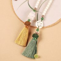 汽车挂件菩提车饰品车内车载 符后视镜 挂饰车用吊饰摆件 [佛手]黄绿豪华款