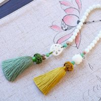 汽车挂件菩提车饰品车内车载 符后视镜 挂饰车用吊饰摆件 [莲花]黄绿经典款