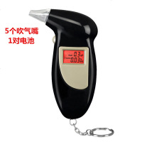 吹气式测酒器酒精测试酒驾高精度酒精测量检测仪查测酒驾专用仪器 测酒仪+5个吹气嘴+1对电池