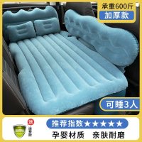车载充气床汽车后排旅行床垫轿车后座通用睡觉神器车内气垫床睡垫 [豪华款][加厚+护头挡+防摔侧挡]墨绿