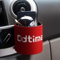 车载水杯架汽车出风口置物架车内中控台放茶杯座车用饮料水壶支架 [买1件发2件]潮款红色白标