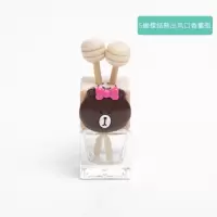 车载空调出风口香水夹汽车液体香薰创意车内用品持久淡香车用高档 棕熊妹妹 送精油