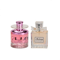 车载香水汽车旋转香水车内车用持久淡香坐式摆件除异味清新剂香薰 粉红色[香艿尔]+香槟色[邂逅]