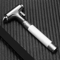 汽车破窗器随身逃生锤碎玻璃破窗神器多功能车载安全锤车用一秒破 金属银多功能安全锤(送收纳袋)