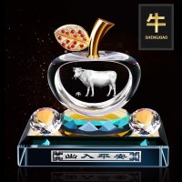 汽车香水摆件车载十二生肖牛创意个性车内装饰品男女车饰用品大全 店长推荐升级新款生肖苹果[牛]送2瓶香水