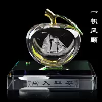 汽车香水摆件车载十二生肖牛创意个性车内装饰品男女车饰用品大全 苹果[一帆风顺][加厚彩底]送2瓶香水