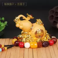 汽车香水瓶摆件水晶车用香水座式车载创意车饰葫芦车上车内除异味 沙金葫芦[摆件]+菩提子