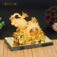 汽车香水瓶摆件水晶车用香水座式车载创意车饰葫芦车上车内除异味 沙金葫芦[香水座]