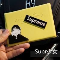 网红可爱卡通驾驶证套软皮机动车驾驶证套套行驶证套多卡位套 Supr少女-黄