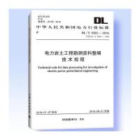 电力岩土工程勘测资料整编技术规程:DL/T 5093-2016 代替 DL/T 5093-1999