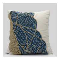 高档轻奢抱枕套不含芯手工钉珠抱枕别墅样板房软装装饰沙发抱枕