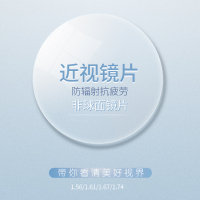 GIMMAX青陌 非球面1.56/1.61/1.67/1.74 绿膜树脂近视镜片2片装