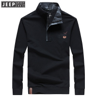吉普JEEP官方旗舰正品长袖T恤男新款青春休闲长袖修身简约纯色套头卫衣上衣