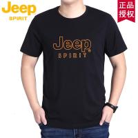 吉普JEEP官方旗舰正品正品夏季短袖T恤男士圆领印花宽松纯棉舒适半袖体桖上衣服丅JEEP SPIRIT