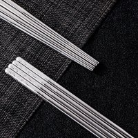 304不锈钢筷子日式合金银铁快子10双家用餐具套装 304年年有余5双