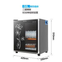 消毒柜筷子消毒机小型家用立式单迷你茶杯消毒碗柜台式餐具不锈钢保洁柜 新款豪华(线条)68L(2层)