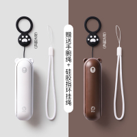 时光旧巷迷你小风扇usb充电小电风扇超 学生手拿电动便携式 [小白熊+小棕熊]24H续航+两件特惠装☆送指环扣挂绳*2