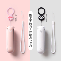时光旧巷迷你小风扇usb充电小电风扇超 学生手拿电动便携式 [小粉熊+小白熊]24H续航+两件特惠装☆送指环扣挂绳*2