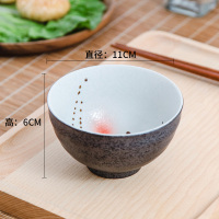 时光旧巷碗单个吃饭日式釉下彩陶瓷碗餐具套装小米饭碗饭碗家用汤碗 4.5英寸米饭碗妃红