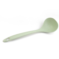 时光旧巷雪平锅汤勺子小麦勺子家用盛粥拉面喝汤稀饭塑料日式不粘锅用 绿色